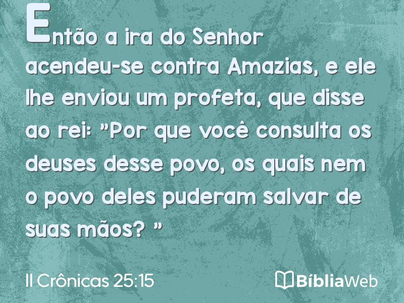 II Crônicas 25:15 em imagem para compartilhar