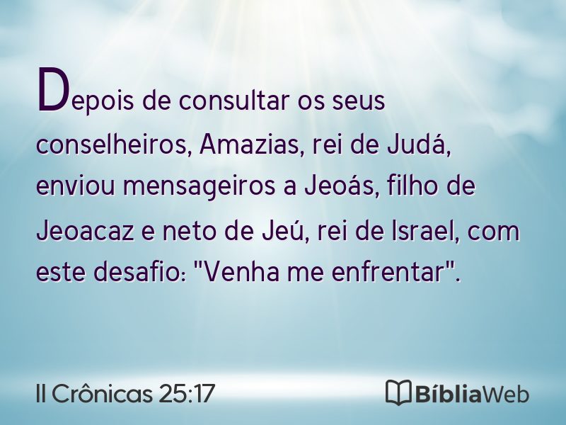 II Crônicas 25:17 em imagem para compartilhar