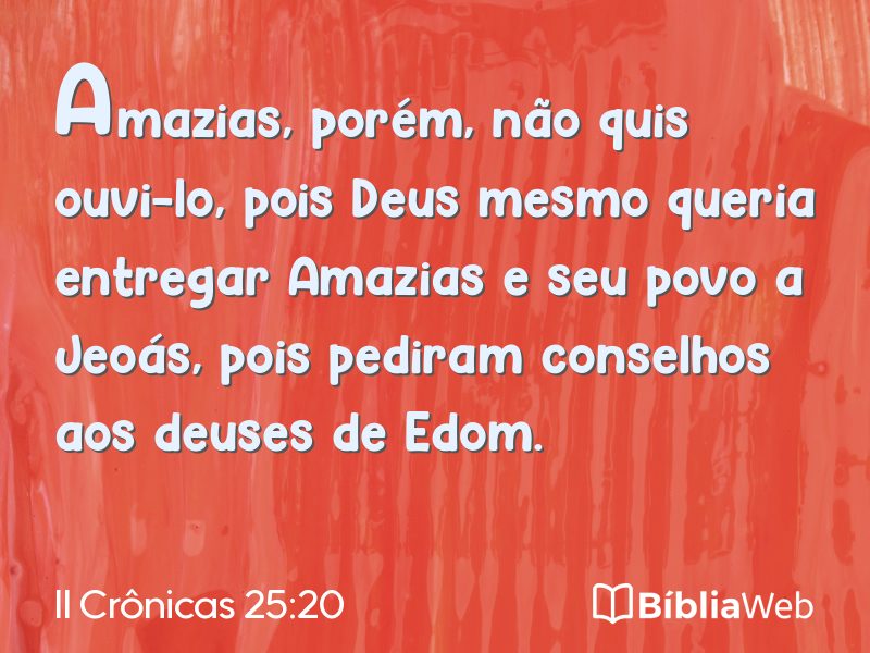 II Crônicas 25:20 em imagem para compartilhar