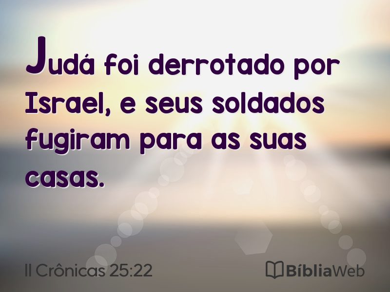 II Crônicas 25:22 em imagem para compartilhar