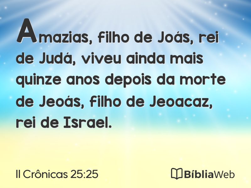 II Crônicas 25:25 em imagem para compartilhar