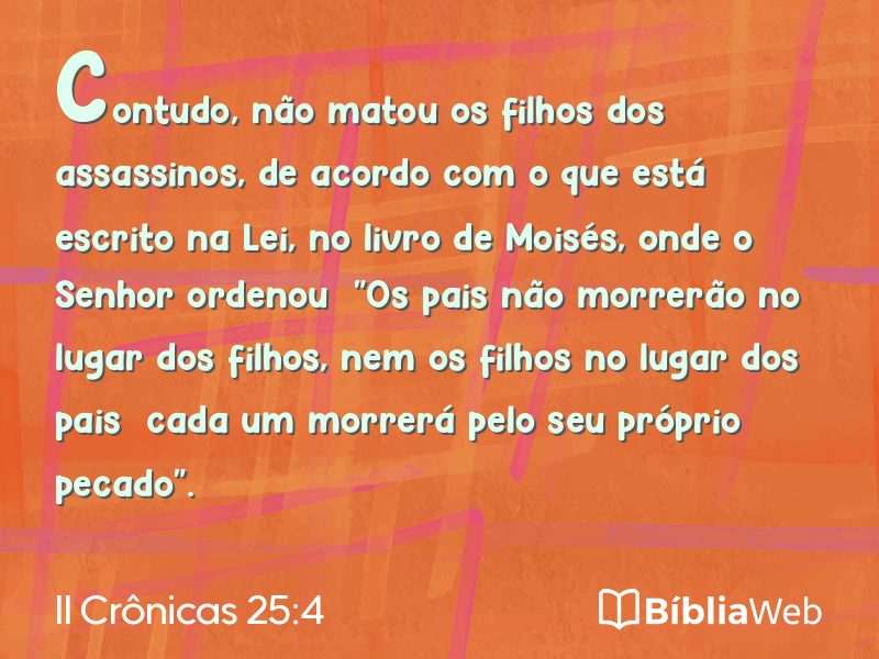 II Crônicas 25:4 em imagem para compartilhar