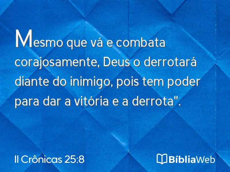 II Crônicas 25:8 em imagem para compartilhar