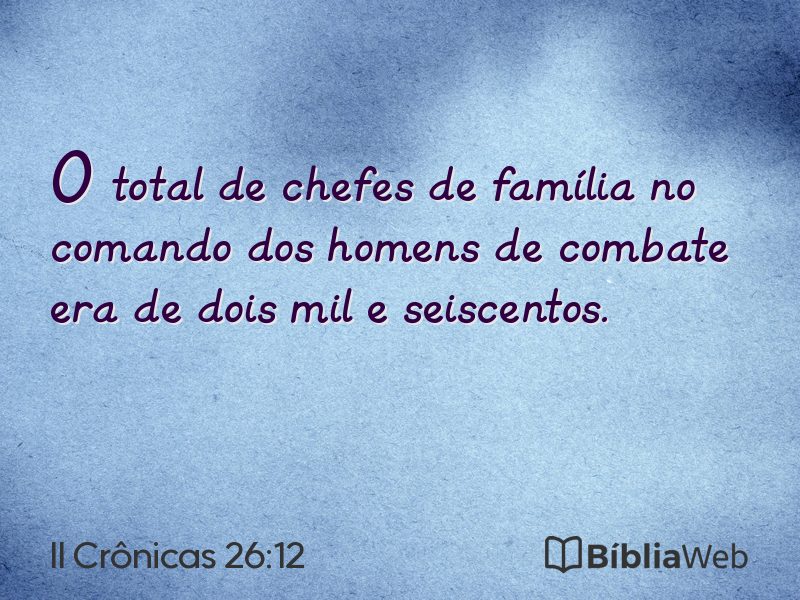 II Crônicas 26:12 em imagem para compartilhar