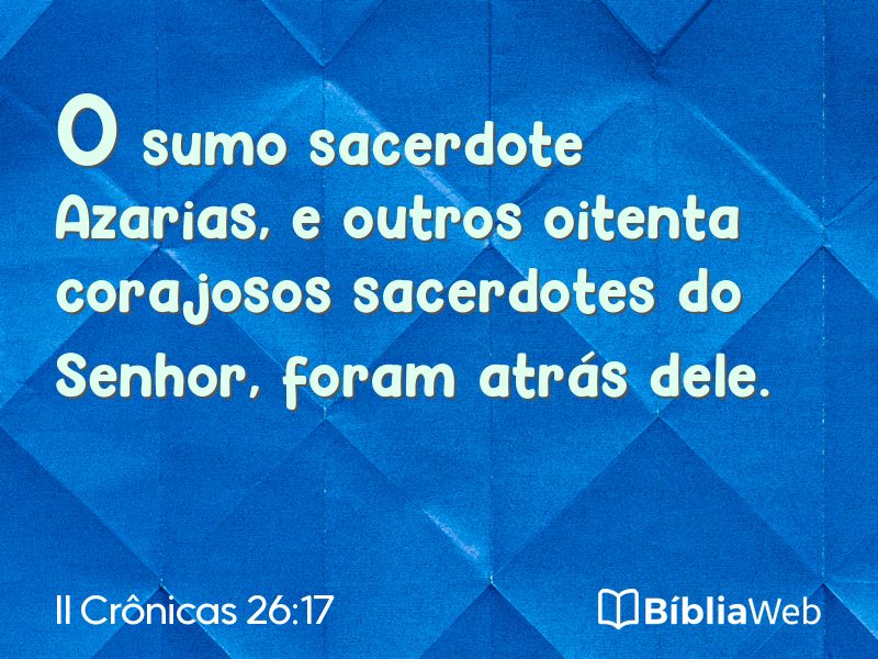 II Crônicas 26:17 em imagem para compartilhar