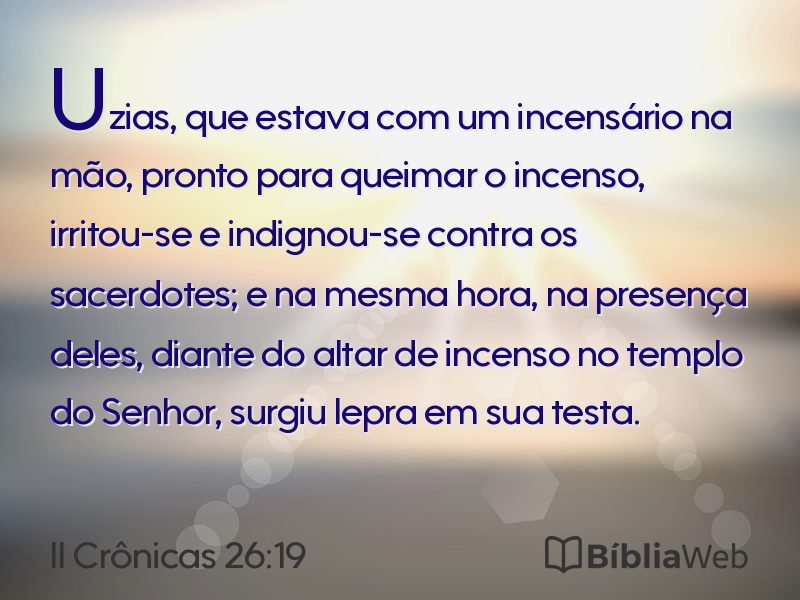 II Crônicas 26:19 em imagem para compartilhar