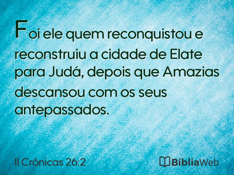 II Crônicas 26:2 em imagem para compartilhar