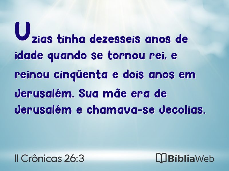 II Crônicas 26:3 em imagem para compartilhar