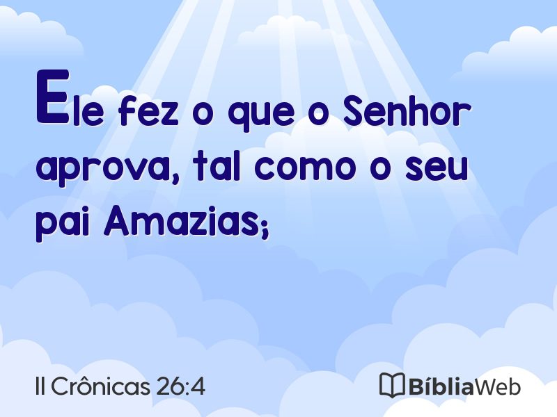II Crônicas 26:4 em imagem para compartilhar