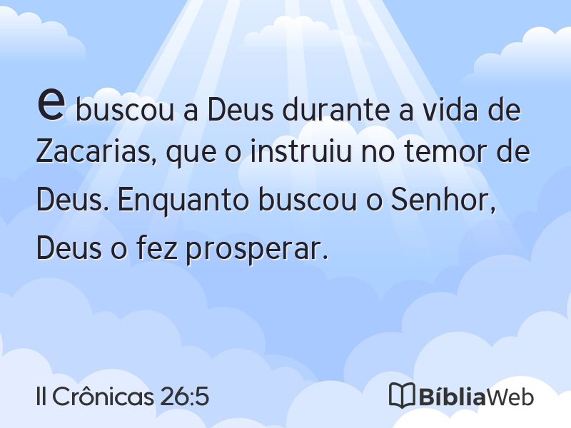 II Crônicas 26:5 em imagem para compartilhar