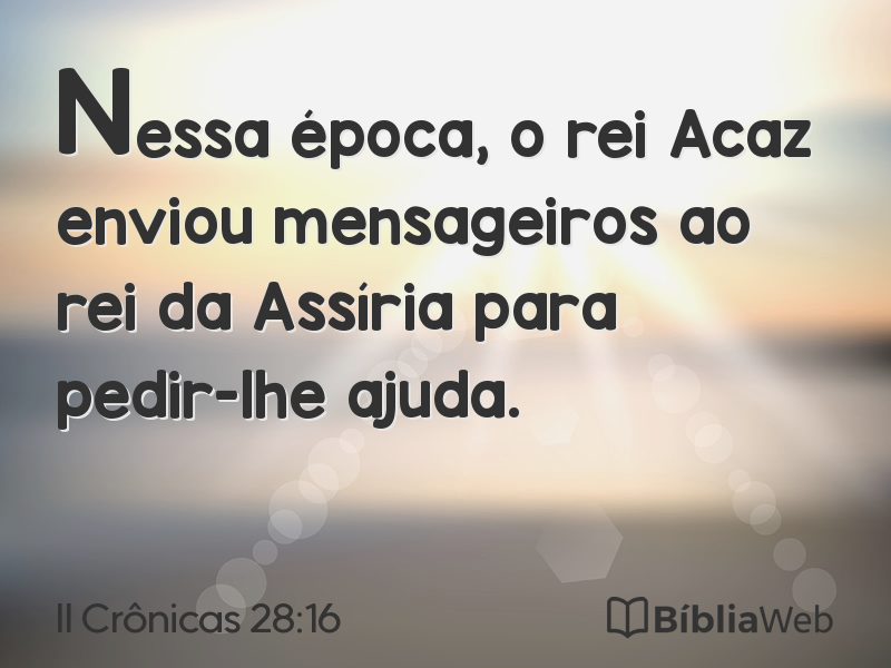 II Crônicas 28:16 em imagem para compartilhar
