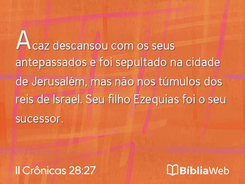 II Crônicas 28:27 em imagem para compartilhar