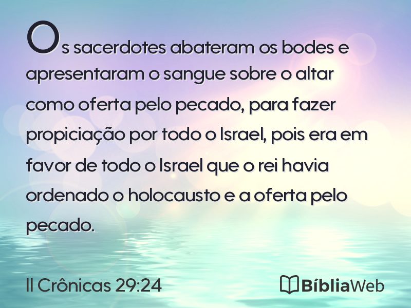 II Crônicas 29:24 em imagem para compartilhar