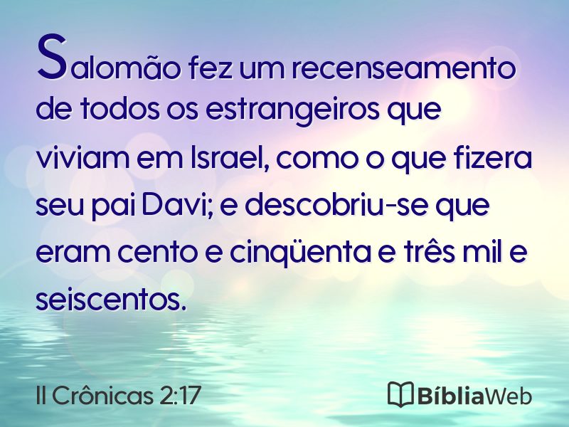 II Crônicas 2:17 em imagem para compartilhar