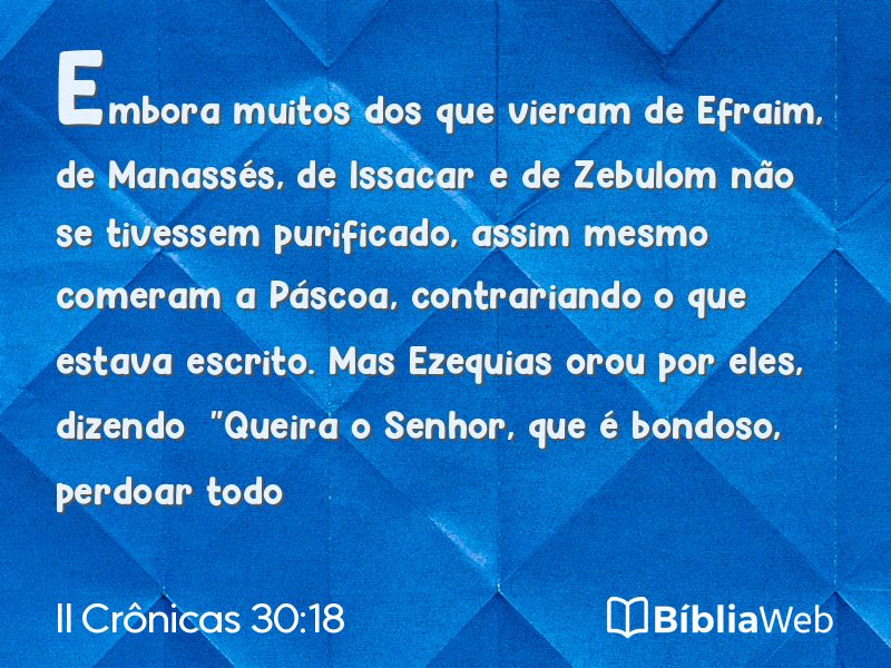II Crônicas 30:18 em imagem para compartilhar