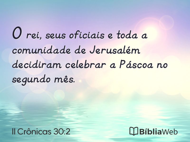 II Crônicas 30:2 em imagem para compartilhar