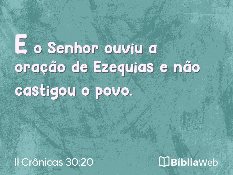 II Crônicas 30:20 em imagem para compartilhar