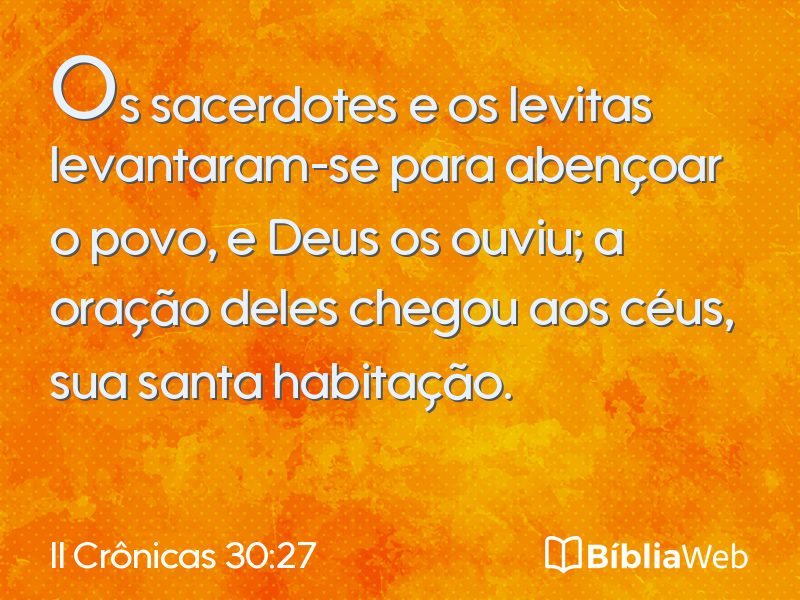 II Crônicas 30:27 em imagem para compartilhar
