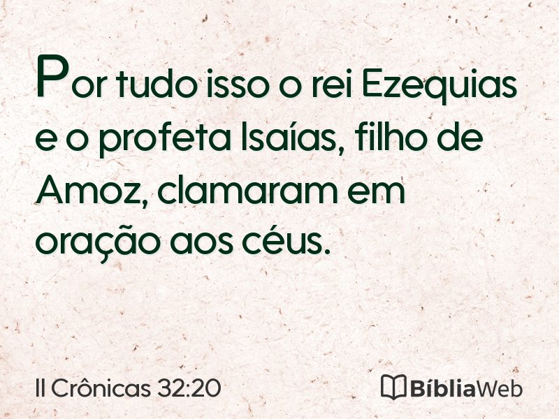 II Crônicas 32:20 em imagem para compartilhar
