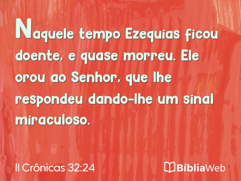 II Crônicas 32:24 em imagem para compartilhar