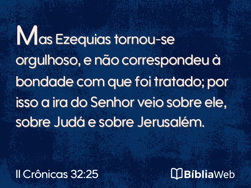 II Crônicas 32:25 em imagem para compartilhar
