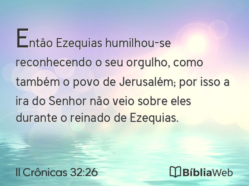 II Crônicas 32:26 em imagem para compartilhar