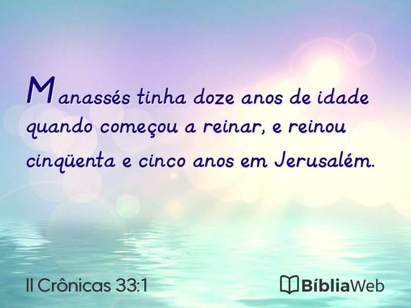 II Crônicas 33:1 em imagem para compartilhar