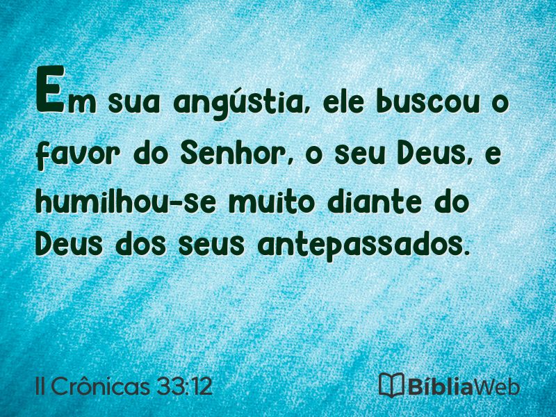 II Crônicas 33:12 em imagem para compartilhar