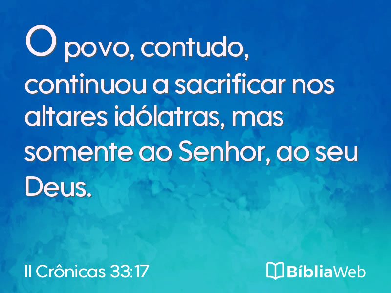II Crônicas 33:17 em imagem para compartilhar
