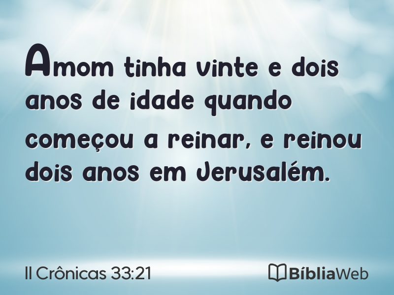 II Crônicas 33:21 em imagem para compartilhar