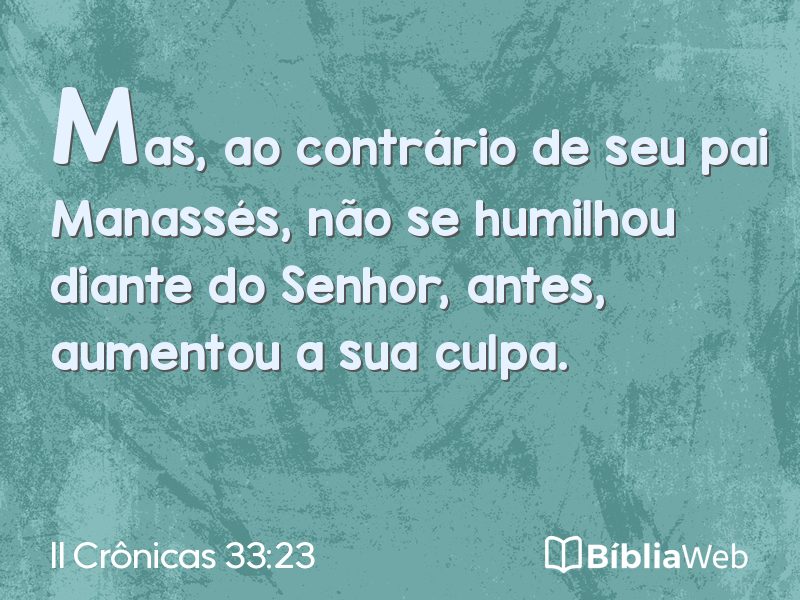 II Crônicas 33:23 em imagem para compartilhar