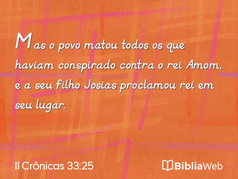 II Crônicas 33:25 em imagem para compartilhar