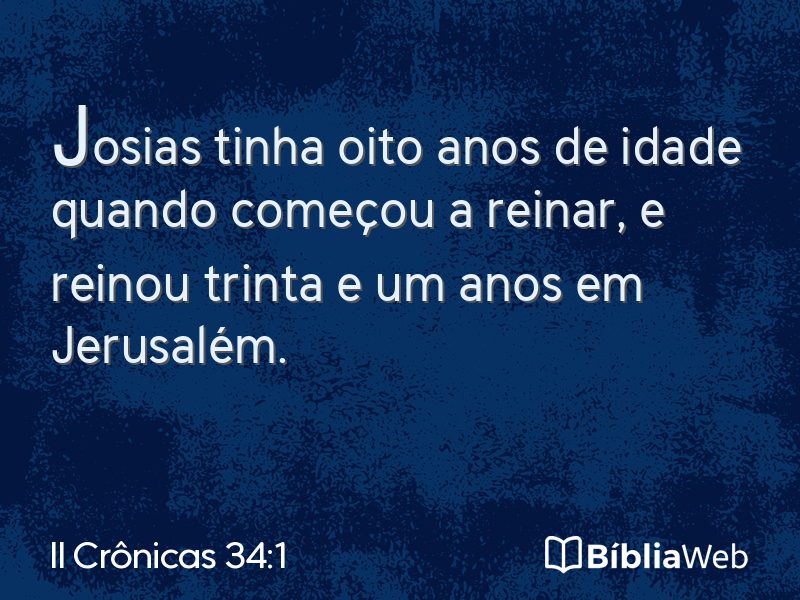 II Crônicas 34:1 em imagem para compartilhar