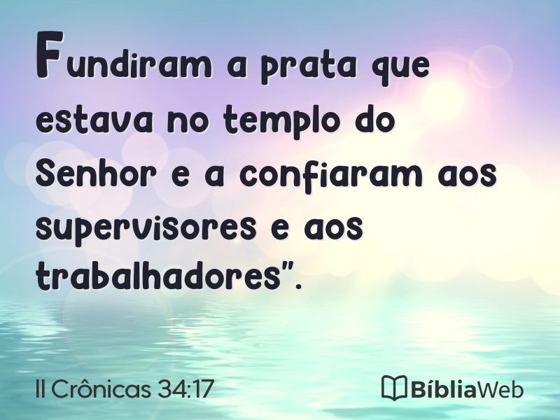 II Crônicas 34:17 em imagem para compartilhar