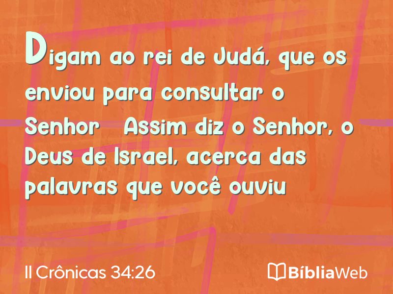 II Crônicas 34:26 em imagem para compartilhar