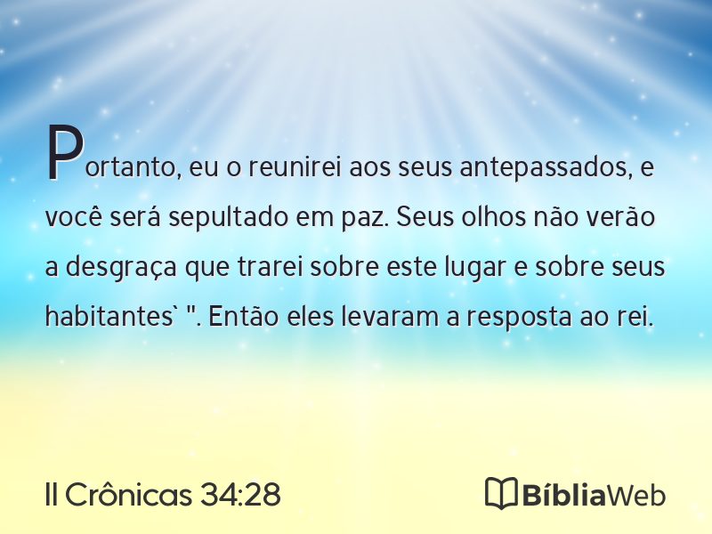 II Crônicas 34:28 em imagem para compartilhar