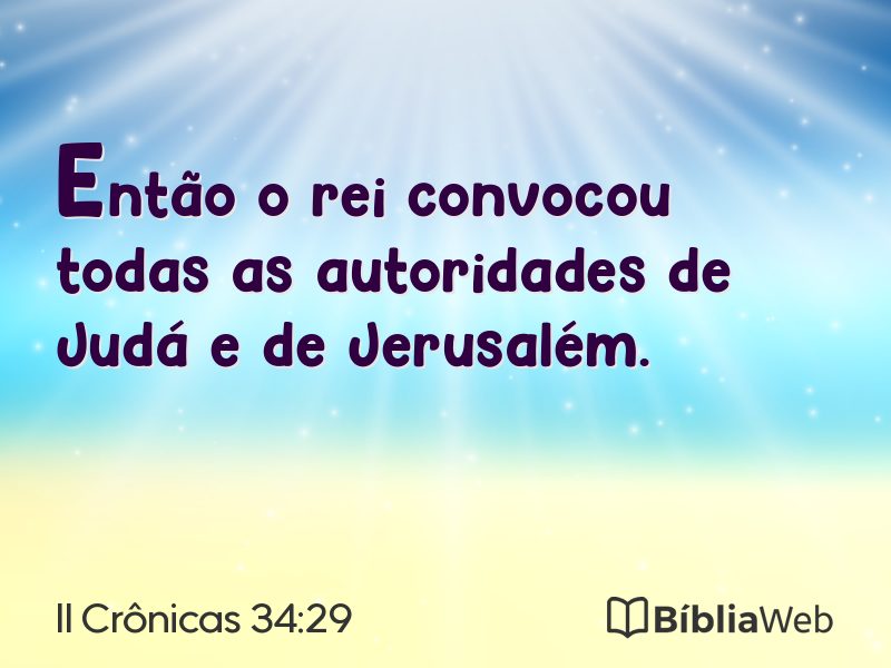 II Crônicas 34:29 em imagem para compartilhar
