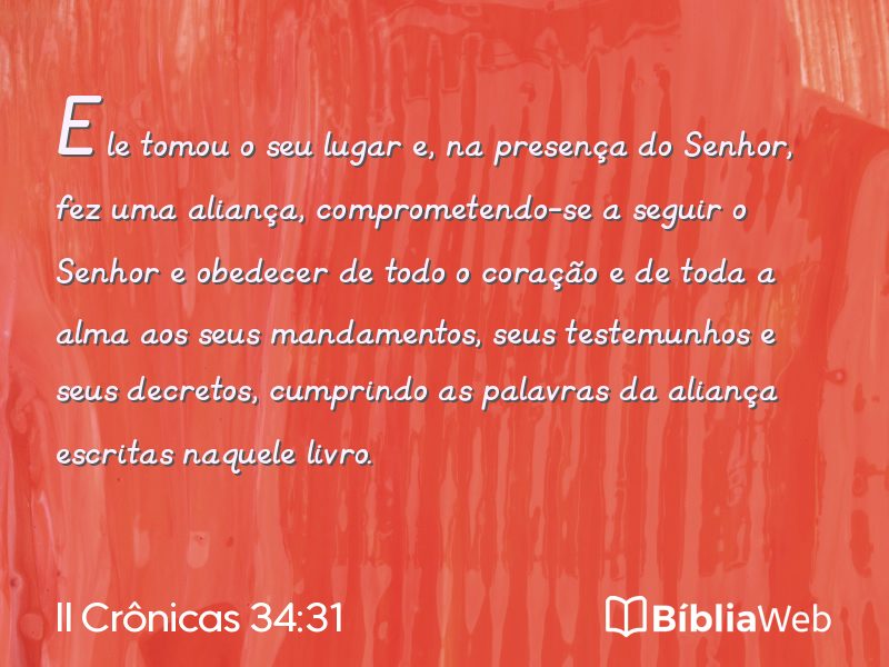 II Crônicas 34:31 em imagem para compartilhar