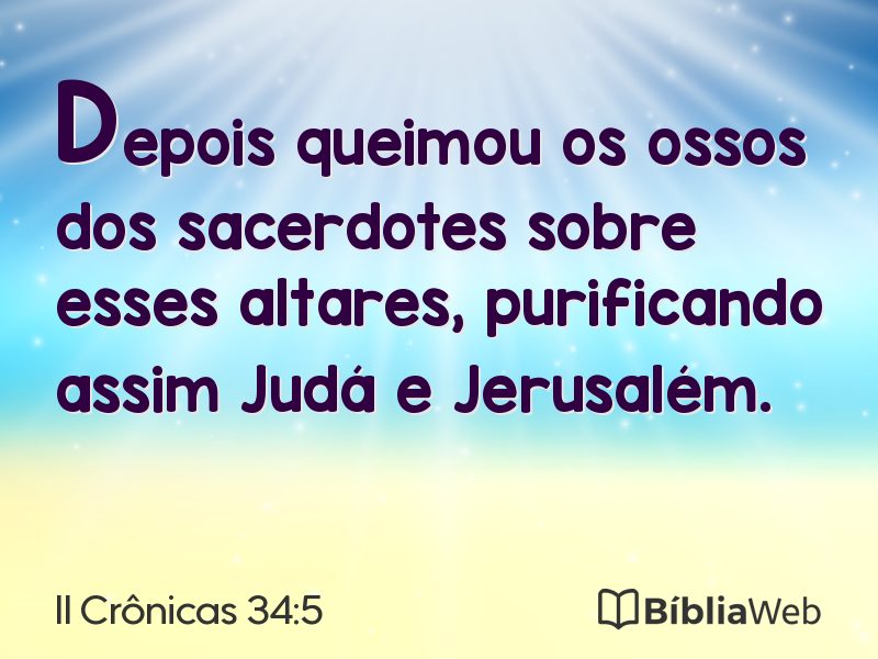 II Crônicas 34:5 em imagem para compartilhar