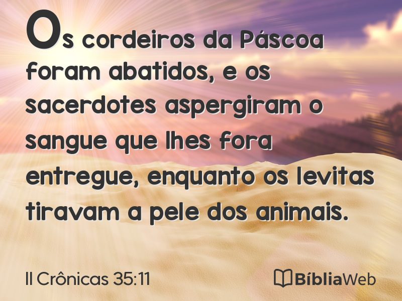 II Crônicas 35:11 em imagem para compartilhar