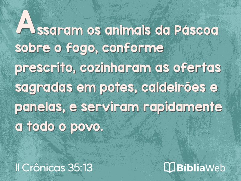 II Crônicas 35:13 em imagem para compartilhar