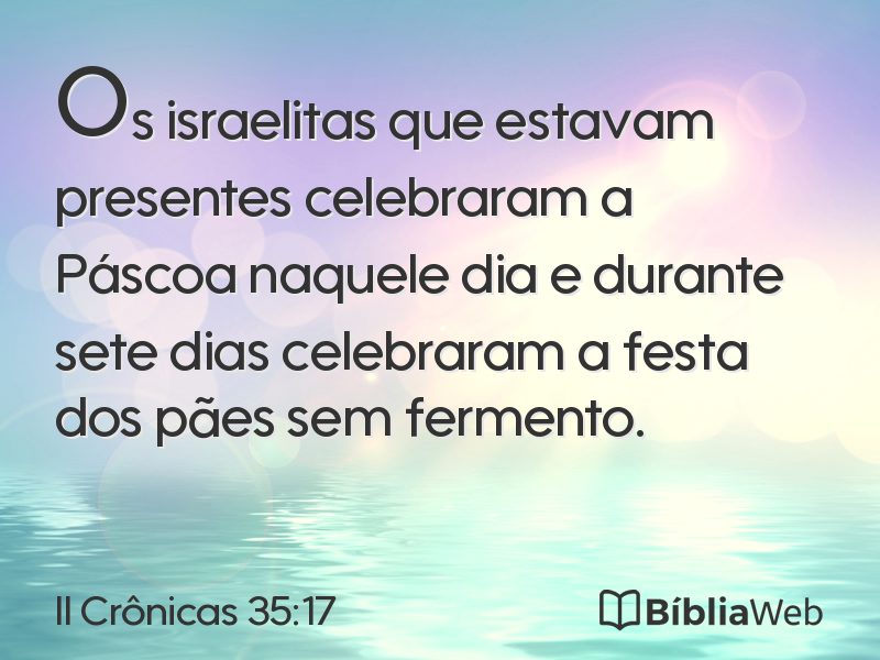 II Crônicas 35:17 em imagem para compartilhar