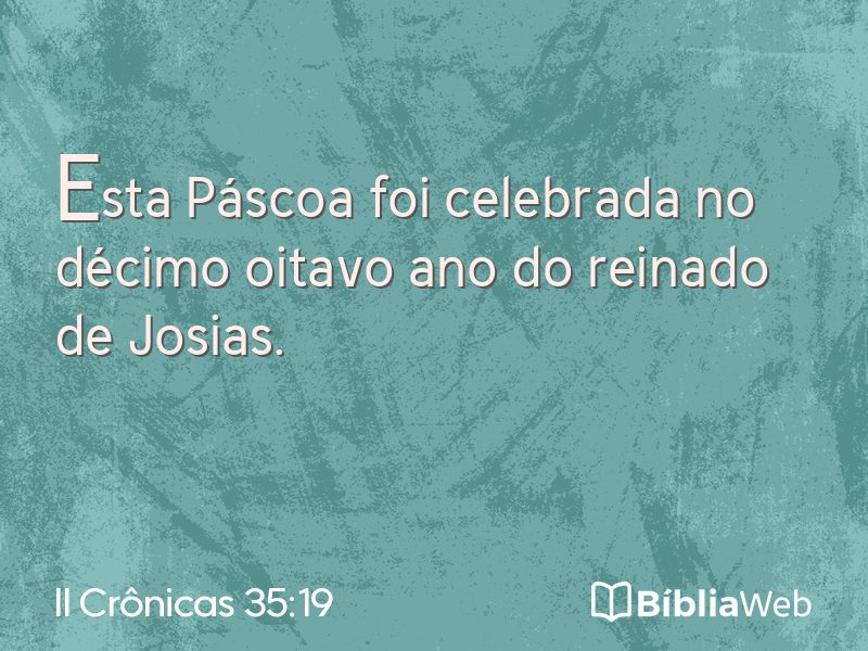 II Crônicas 35:19 em imagem para compartilhar