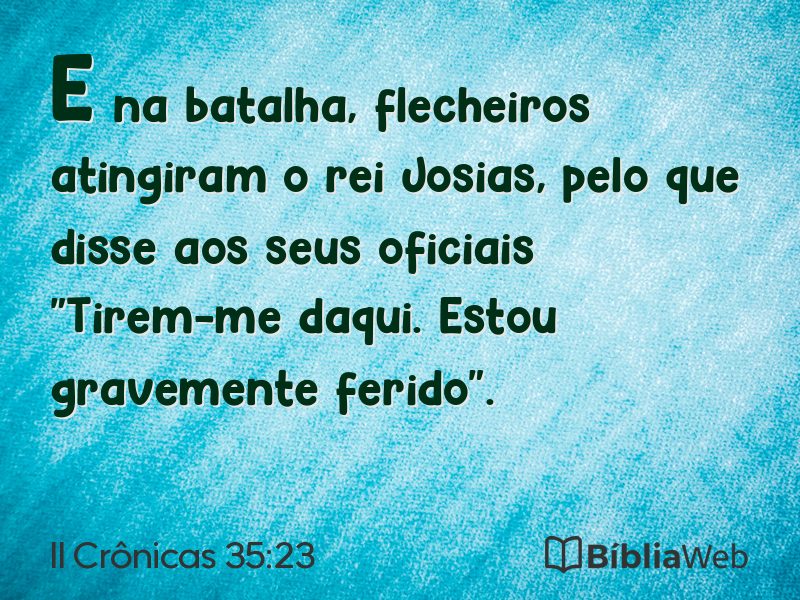 II Crônicas 35:23 em imagem para compartilhar