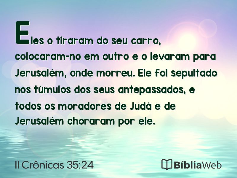 II Crônicas 35:24 em imagem para compartilhar
