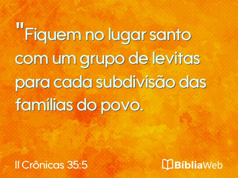 II Crônicas 35:5 em imagem para compartilhar