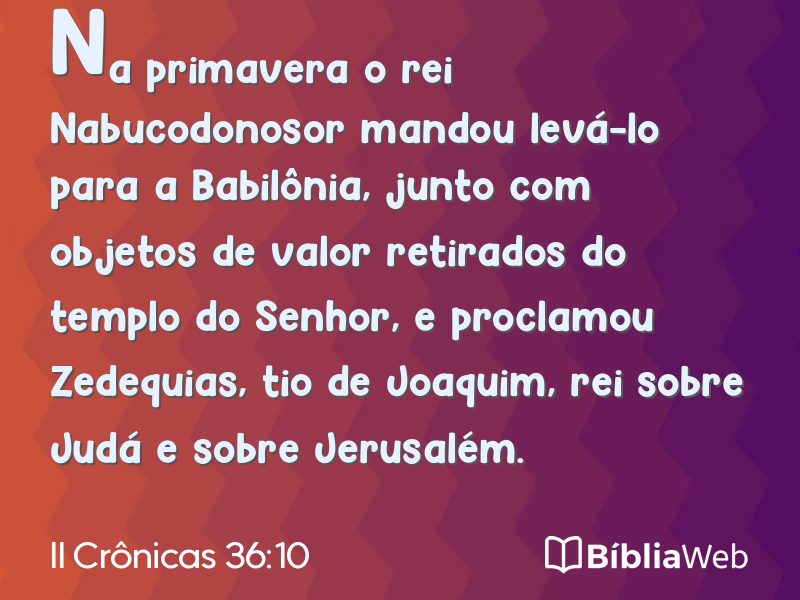 II Crônicas 36:10 em imagem para compartilhar