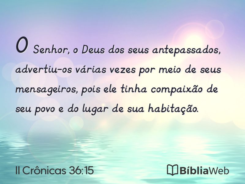 II Crônicas 36:15 em imagem para compartilhar