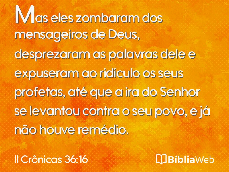 II Crônicas 36:16 em imagem para compartilhar