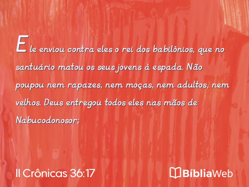 II Crônicas 36:17 em imagem para compartilhar